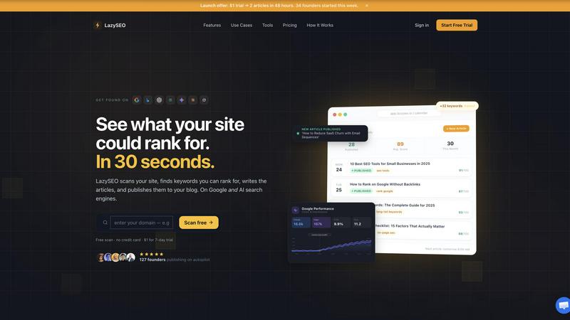LazySEO application interface and features